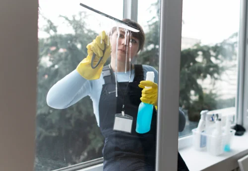 Nettoyage de vitres intérieures et extérieures à Crulai